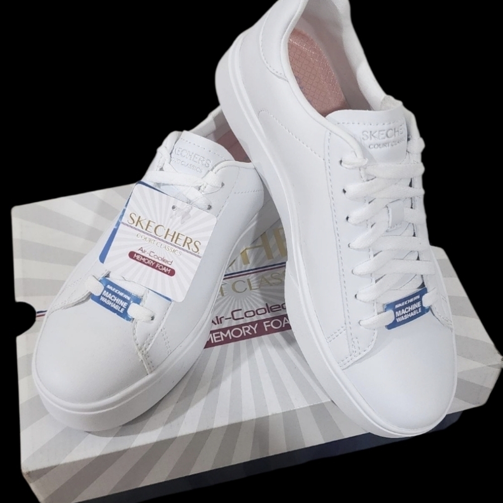 Skechers Women's Classic White Sneakers